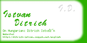 istvan ditrich business card